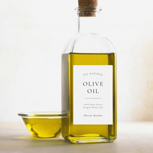 Modern Olive Oil or Food Label