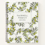 Modern olive pattern Family Recipes cooking Notebook