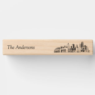 Modern Omaha Wedding Guestbook Lawn Game Topple Tower