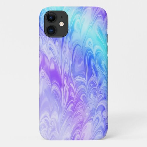 Modern Ombre Abstract Swirl Girly Pattern iPhone 11 Case