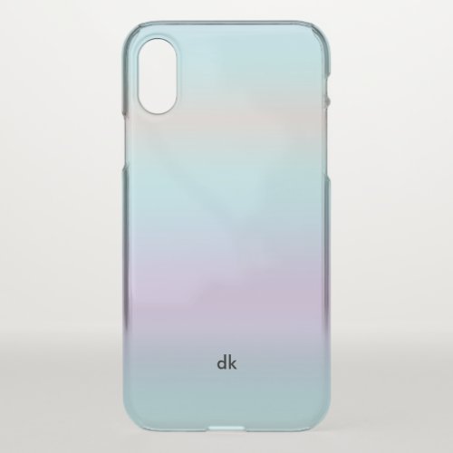 Modern Ombre Blue Pink Background iPhone X Case