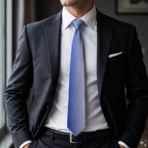 Modern Ombre Blue White Gradient Neck Tie