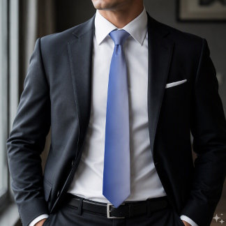 Modern Ombre Blue White Gradient Neck Tie