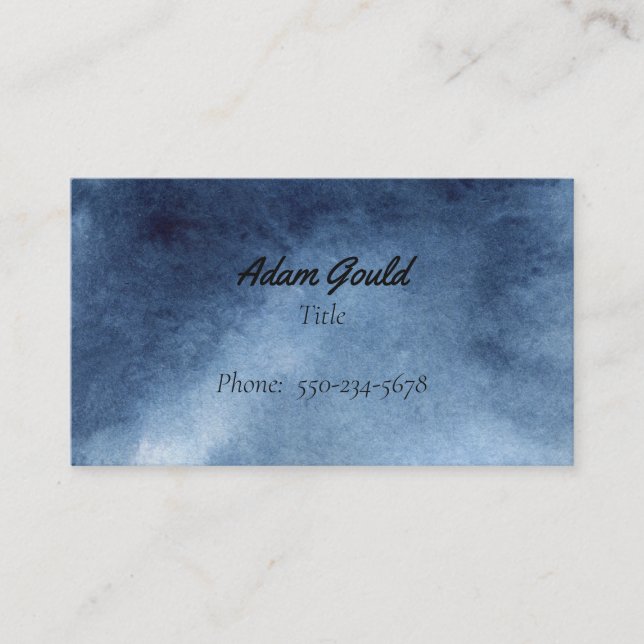 Modern Ombre Gradient Blue Business Card (Front)