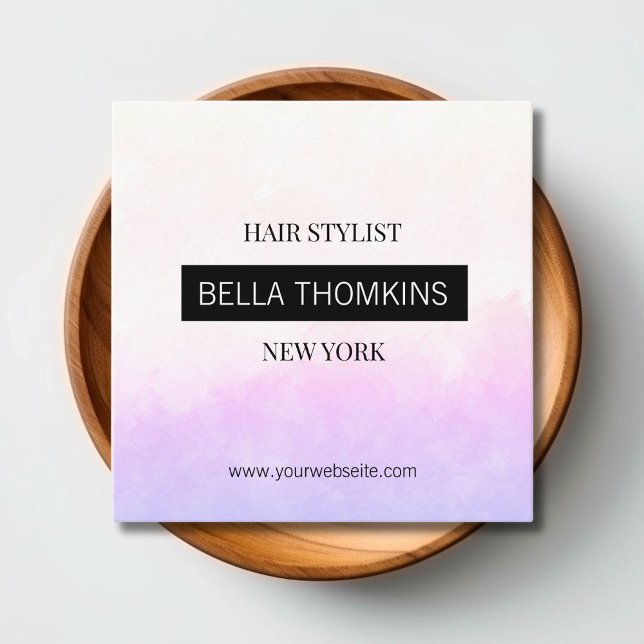 Modern Ombre lila Square Business Card (Modern Ombre lila Square Business Card)