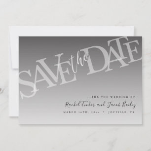 Modern Ombre Wedding Save the Date Invitation