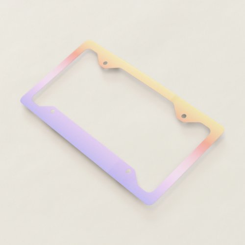  Modern Ombre Yellow Violet License Plate Frame