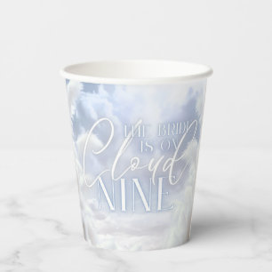 Modern On Cloud Nine 9 Pampas Bridal Shower Paper Cups