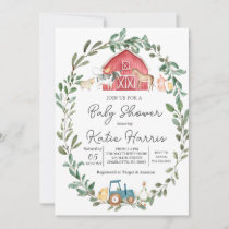 Modern on the Farm Baby Shower Invitation