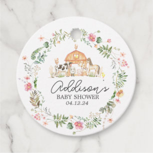Modern on the Farm favor tag, farm party tag,  Fav Tags