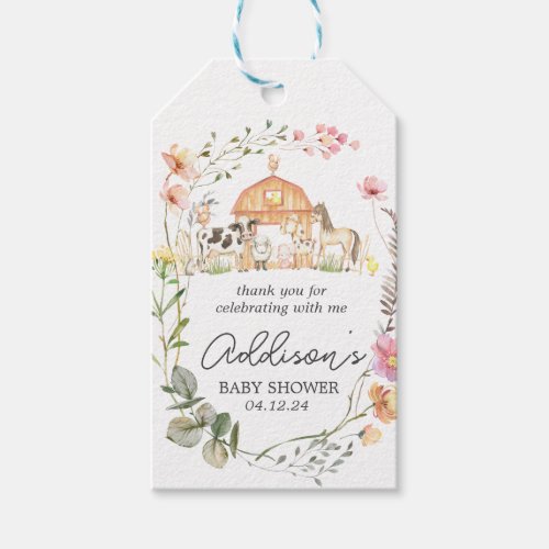 Modern on the Farm favor tag farm party tags far Gift Tags