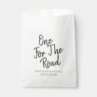 Modern One For the Road Wedding Treat Thank You