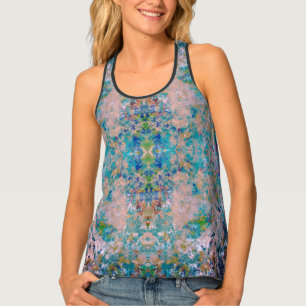Modern One Of A Kind Abstract With Sangria Colors Tank Top