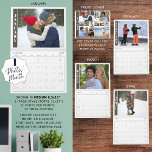 Modern One Photo Per Month and Collage on Cover Calendar<br><div class="desc">Create your own personal photo calendar utilizing this easy-to-upload template. One full-size photo per month--each is shown in a unique photo collage format on the front cover. Upload each photo on each month view page in the EDIT screen and they will populate into the photo collage on the cover. You...</div>