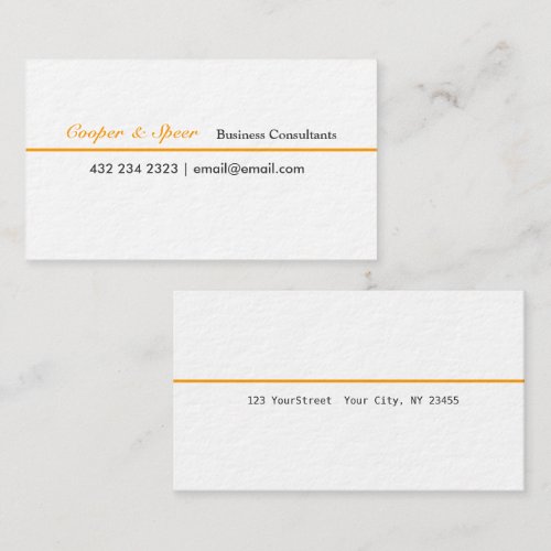 Unique Original Generic  Business Consultant Business Card