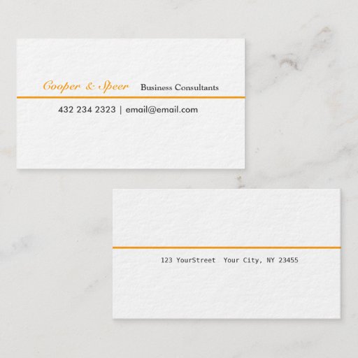 Customizable Unique Original Generic  Business Consultant Business Card