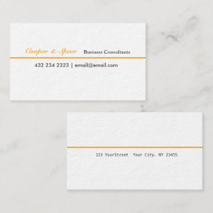 Modern One Stroke Minimal Business Consultant Card