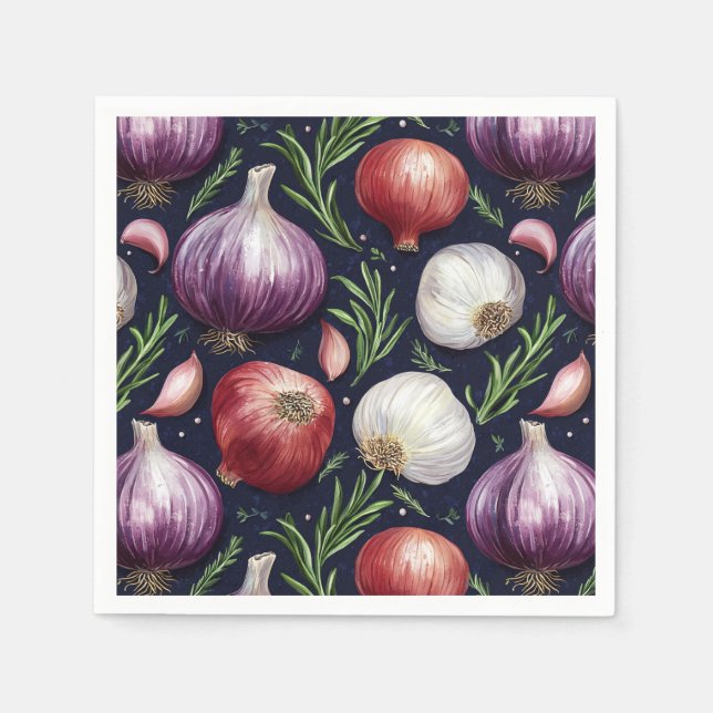 Modern onions pattern napkins (Front)