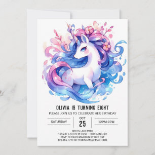 Modern Online Horse Birthday Invitation