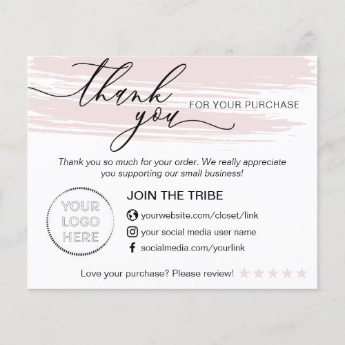 Modern Online Store Small Business Thank you Flyer