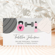 Modern Online Virtual Personal Trainer Fitness Business Card at Zazzle