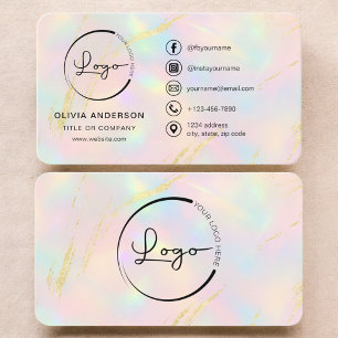 Modern Opal Business Branding Business Card