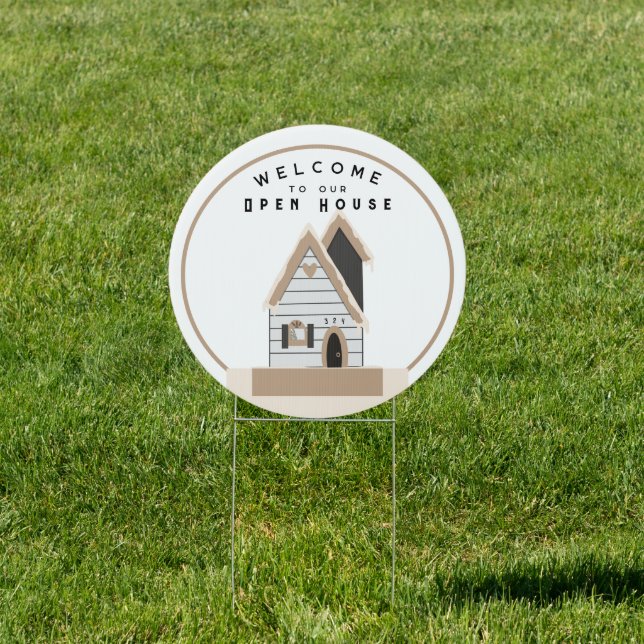 Modern Open House Homey Welcome  Sign (Insitu)