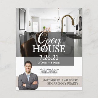 Modern Open House Real Estate Realtor Flyer
