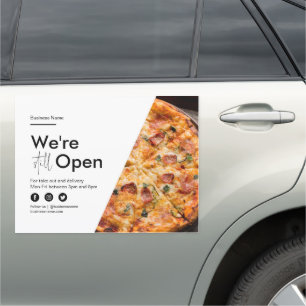 Modern Open Sign Restaurant Business Delivery
