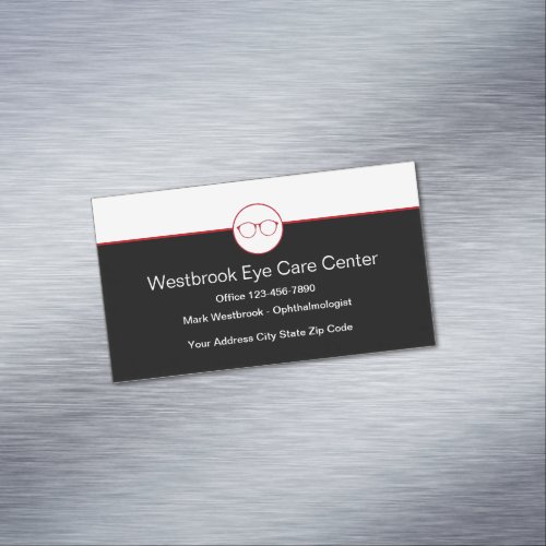 Modern Ophthalmologist Magnetic Business Cards
