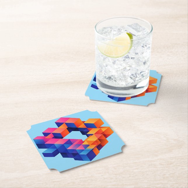 Modern Optical Art Coaster (Insitu)