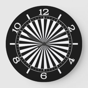 Modern Optical Burst Spinning Wheel Dial Design Large Clock