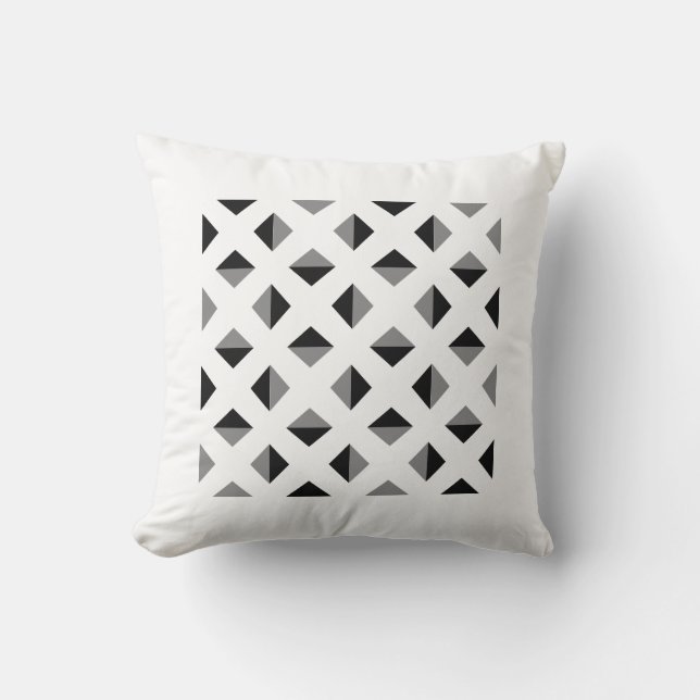 Modern Optical Illusion Pattern Throw Pillow (Front)