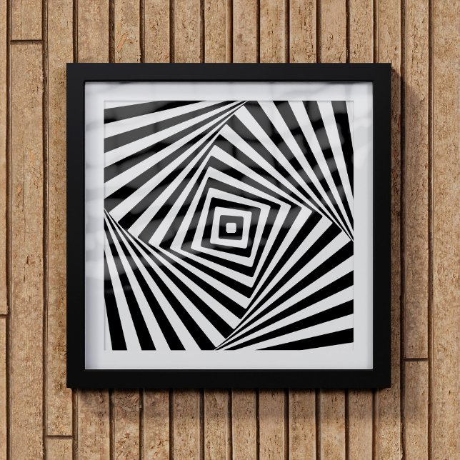 Modern Optical Illusion Wall Art Black and White (Creator Uploaded)
