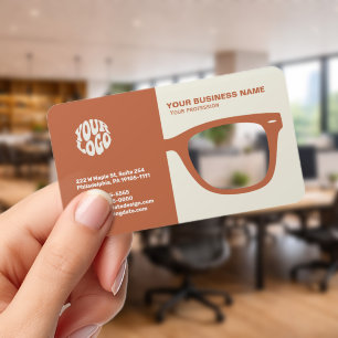 Modern Optician Glasses Graphic Clear Business Cards