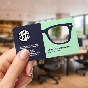 Modern Optician Glasses Graphic Clear Business Cards