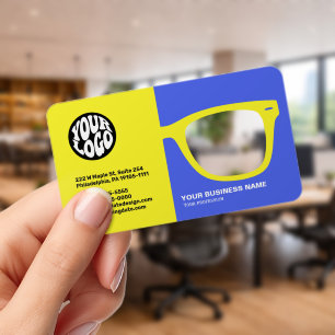 Modern Optician Glasses Graphic Clear Business Cards
