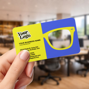 Modern Optician Glasses Graphic Clear Business Cards