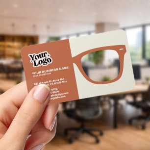 Modern Optician Glasses Graphic Clear Business Cards