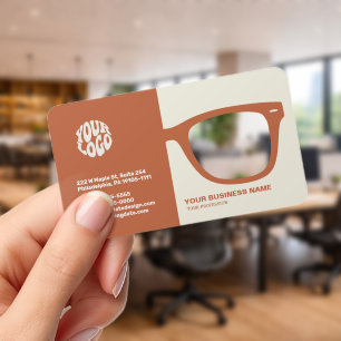 Modern Optician Glasses Graphic Clear Business Cards