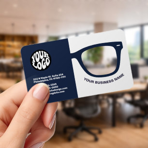 Modern Optician Glasses Graphic Clear Business Cards