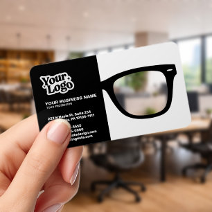 Modern Optician Glasses Graphic Clear Business Cards
