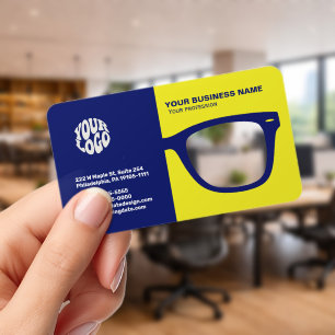 Modern Optician Glasses Graphic Clear Business Cards