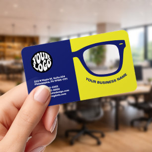 Modern Optician Glasses Graphic Clear Business Cards