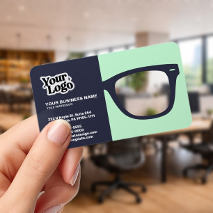 Modern Optician Glasses Graphic Clear Business Cards