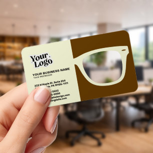 Modern Optician Glasses Graphic Clear Business Cards
