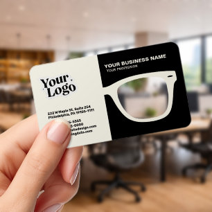 Modern Optician Glasses Graphic Clear Business Cards