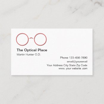 Modern Optometrist And Optical Store Business Card by Luckyturtle at Zazzle