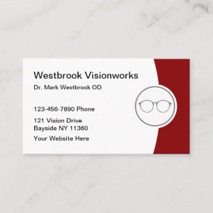 Modern Optometrist Appointment Business Cards