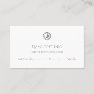 Modern Optometrist Simple Eyeball Iris Appointment Card